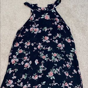 Black Flora Tank Top